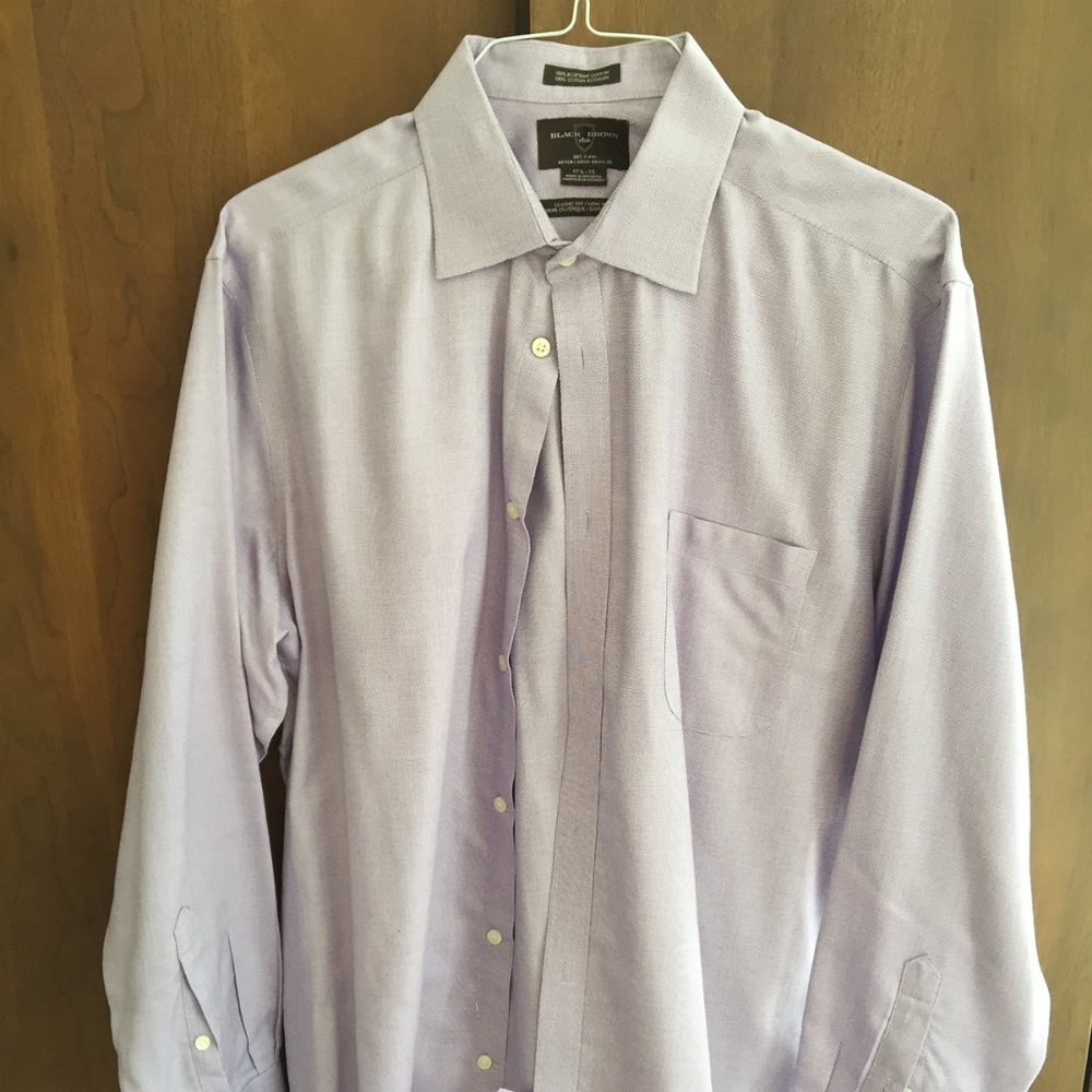 BLACK BROWN - Men's Dress Shirt LAVENDER color